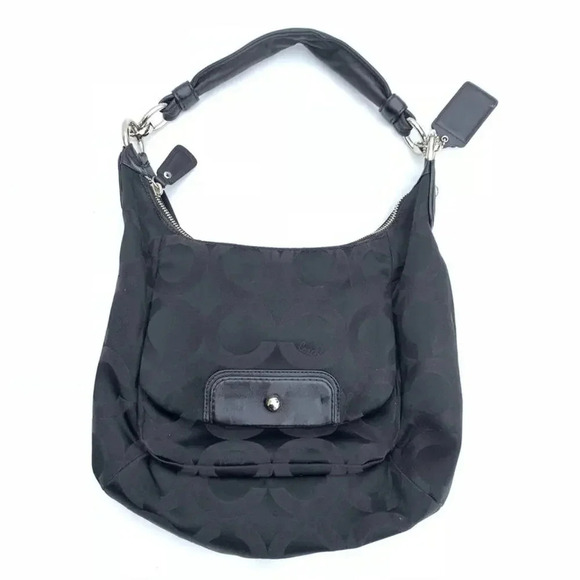 Coach y2k black shoulder bag cloth print style 16784 - Picture 1 of 8